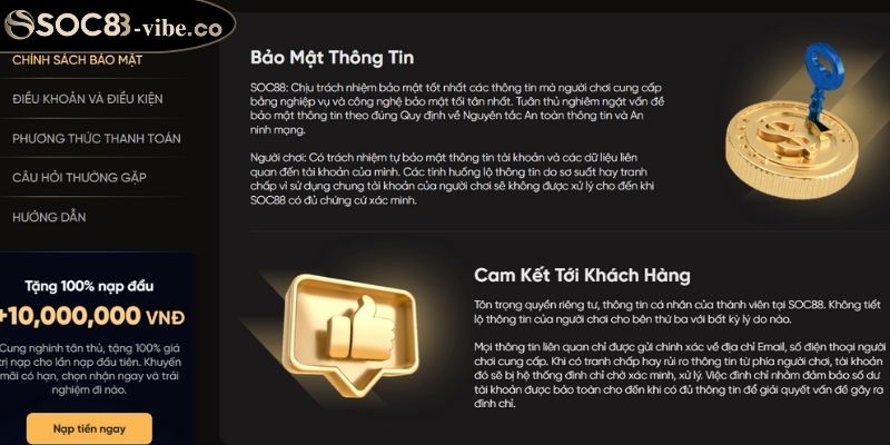 Đăng Ký SOC88 Và Lưu Ý Quan Trọng Đảm Bảo An Toàn Tài Khoản 3 Bảo mật thông tin đăng nhập