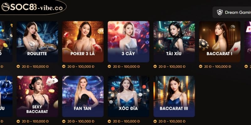 DG Casino SOC88 Sân chơi cá cược trực tuyến đẳng cấp quốc tế 1 Tổng quan về sảnh DG Casino SOC88
